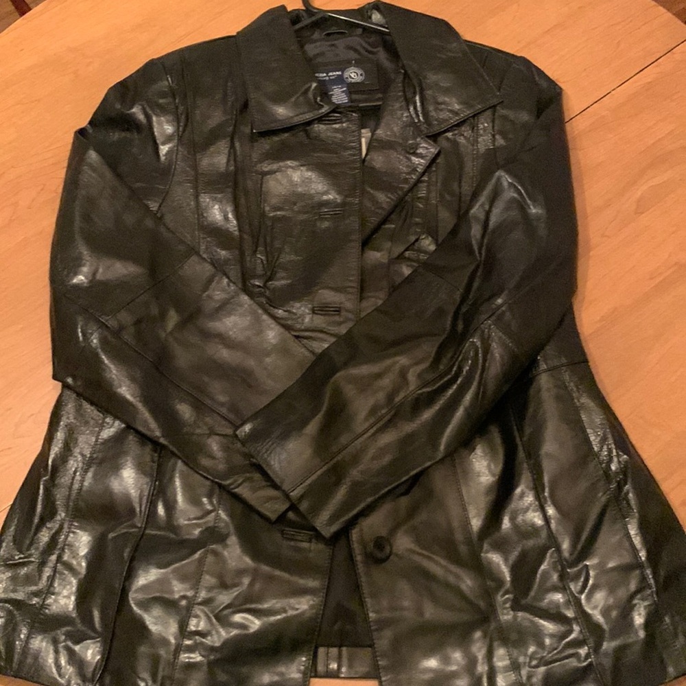 Venezia Jeans black leather jacket